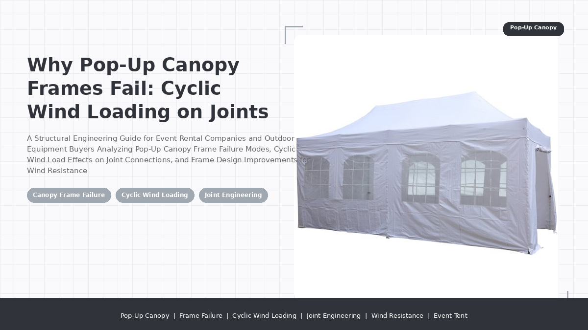 Why Pop-Up Canopy Frames Fail: Cyclic Wind Loading on Joints