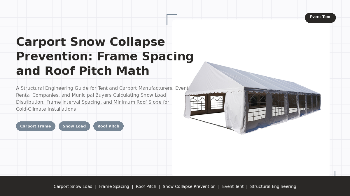 Carport Snow Collapse Prevention: Frame Spacing and Roof Pitch Math