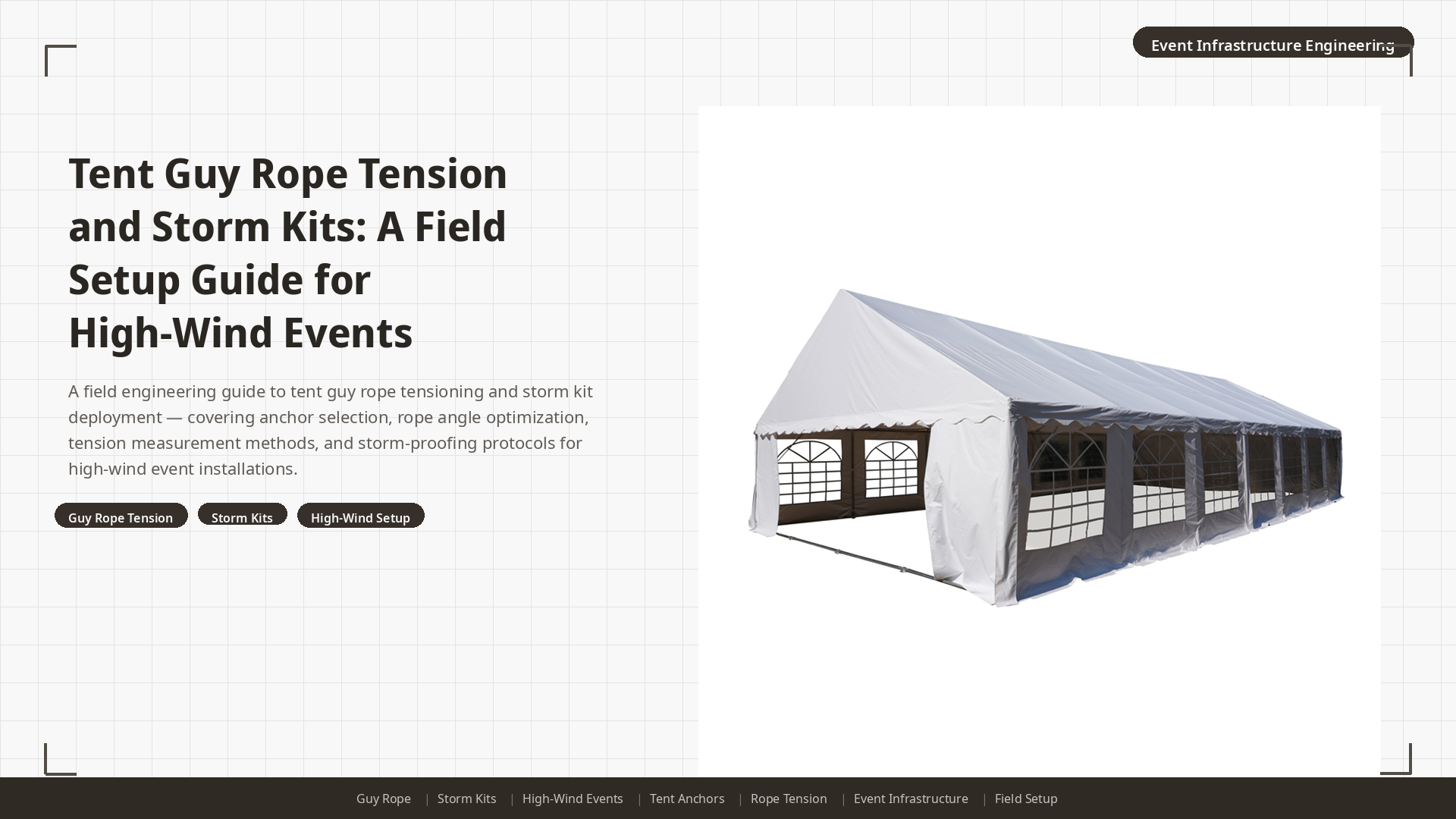 Tent Guy Rope Tension and Storm Kits: A Field Setup Guide for High-Wind Events