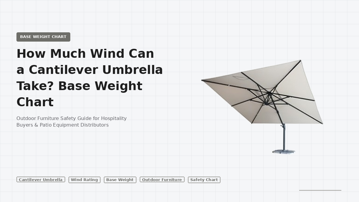 How Much Wind Can a Cantilever Umbrella Take? Base Weight Chart