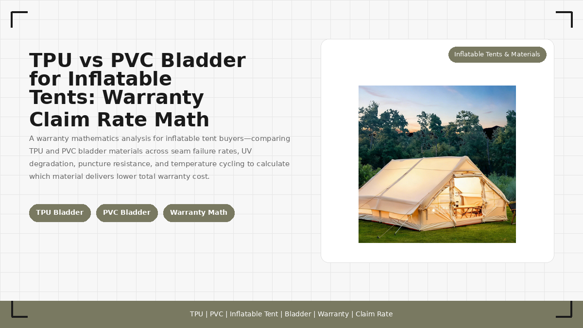 TPU vs PVC Bladder for Inflatable Tents: Warranty Claim Rate Math