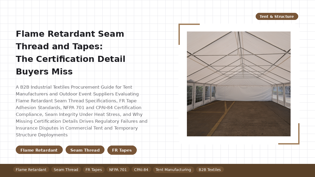 Flame Retardant Seam Thread and Tapes: The Certification Detail Buyers Miss