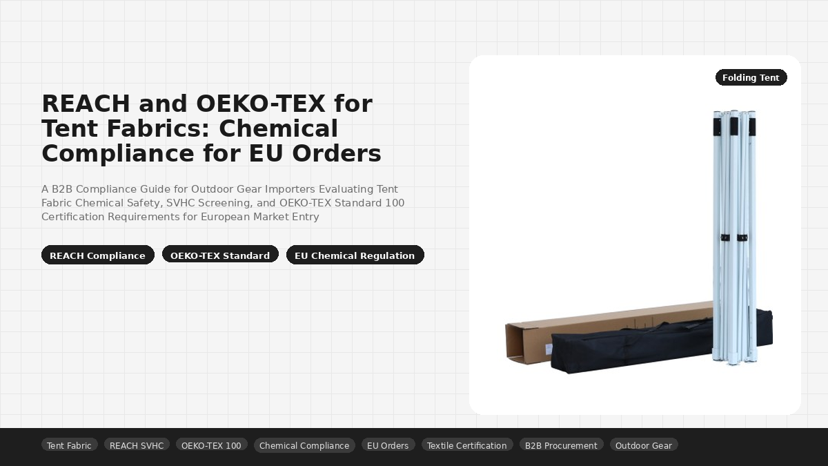 REACH and OEKO-TEX for Tent Fabrics: Chemical Compliance for EU Orders