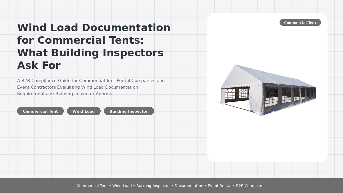 Wind Load Documentation for Commercial Tents: What Building Inspectors Ask For