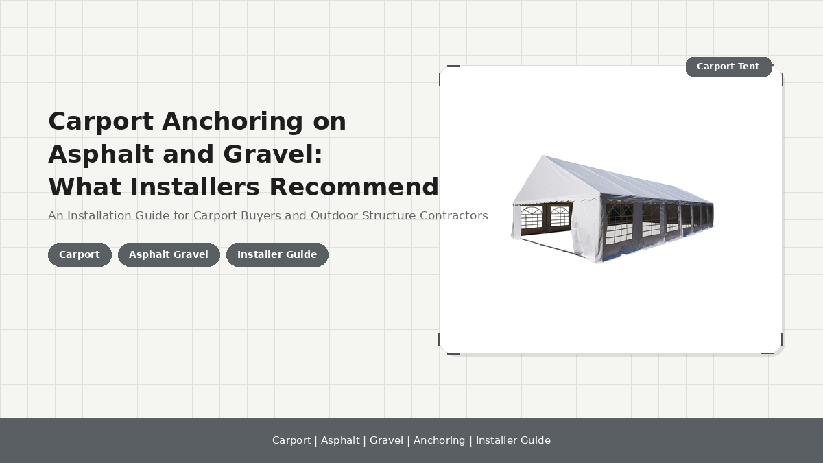 Carport Anchoring on Asphalt and Gravel: What Installers Recommend