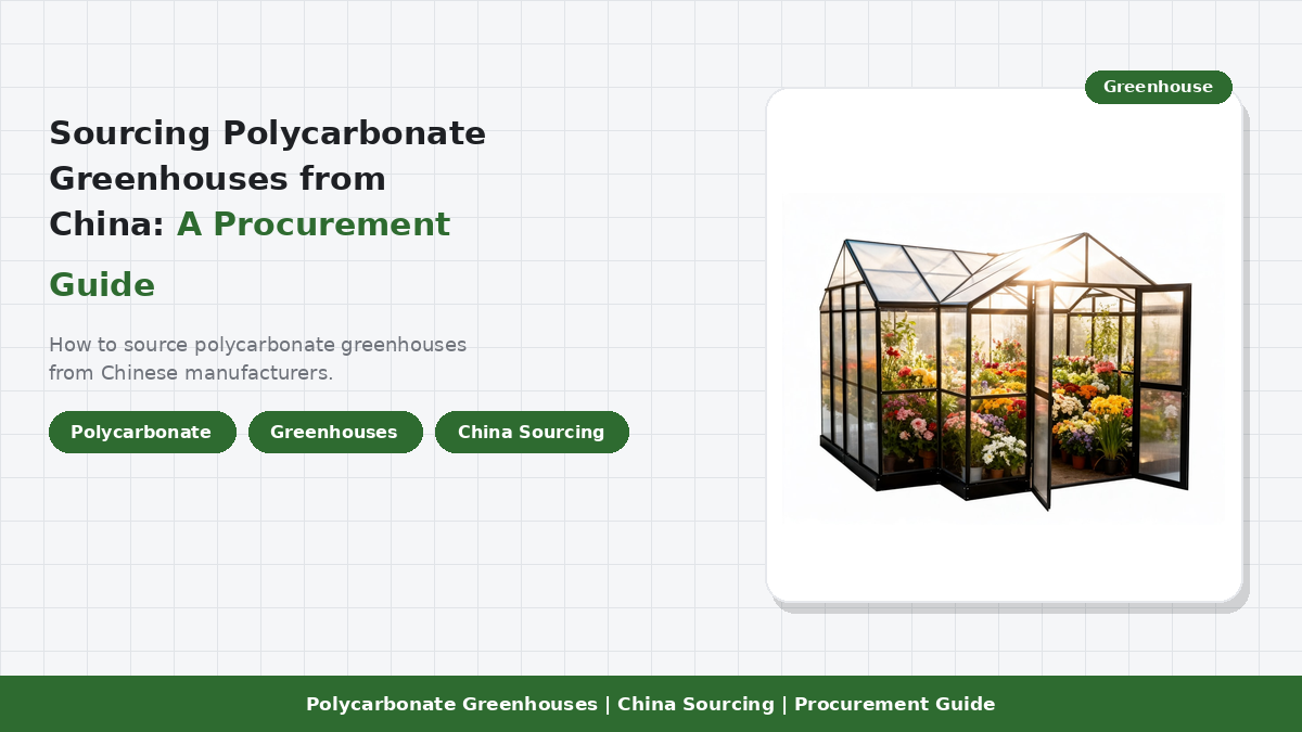 Sourcing Polycarbonate Greenhouses from China: A Procurement Guide