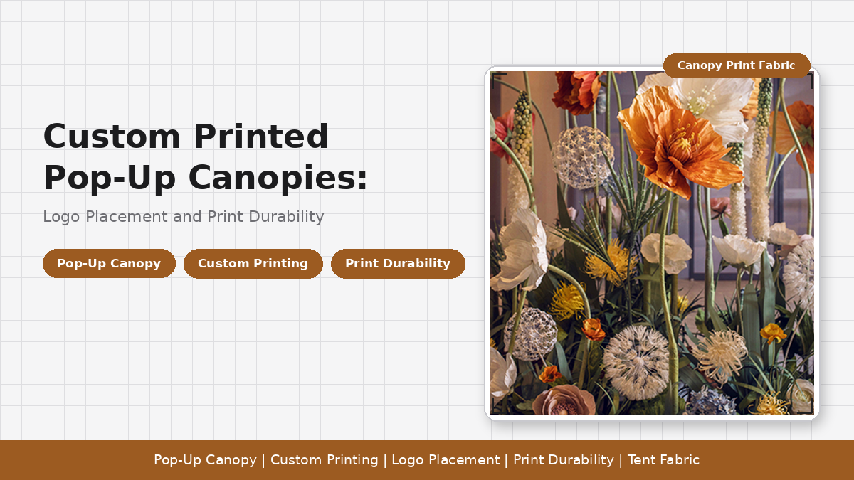 Custom Printed Pop-Up Canopies: Logo Placement and Print Durability
