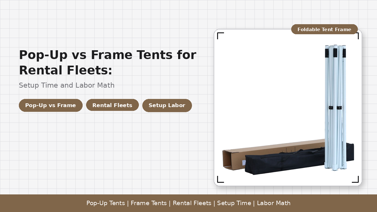 Pop-Up vs Frame Tents for Rental Fleets: Setup Time and Labor Math