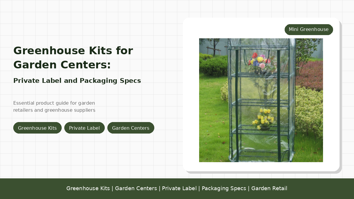 Greenhouse Kits for Garden Centers: Private Label and Packaging Specs