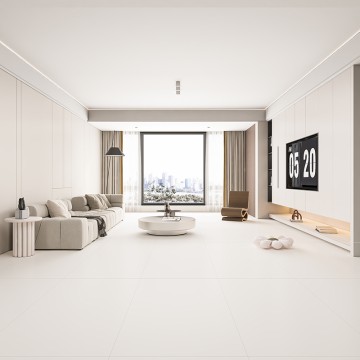 Milky White 55° Pearl White Seamless Rock Slab