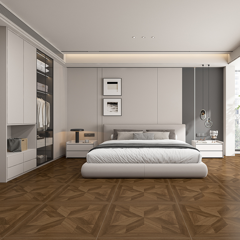 Black Walnut MP800H006 Matt Wood Grain Texture Tile (French wood grain)