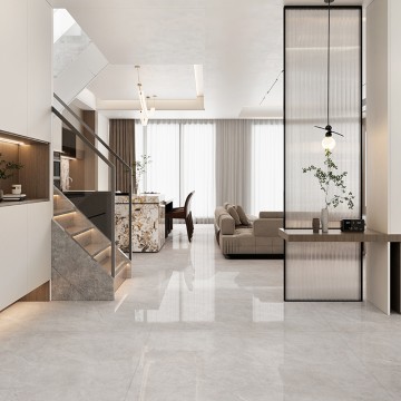 Abu Dhabi Gray SCP8135L21 45° Ultra-White Base Ultra-Flat Glaze