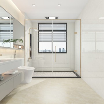 Plain Beige TF408L003 Anti-Slip Glaze Parent-Child Tiles
