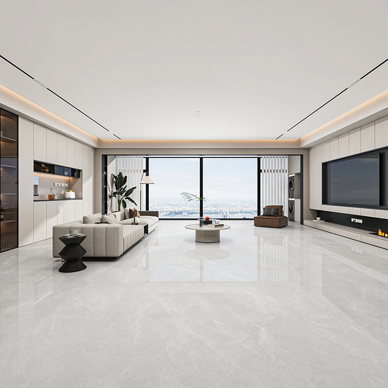 Odis Blue 55° Pearl white seamless rock slab