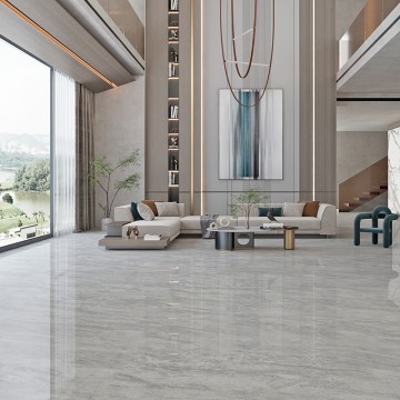 55° Pearl white seamless rock slab  Cloud Gray