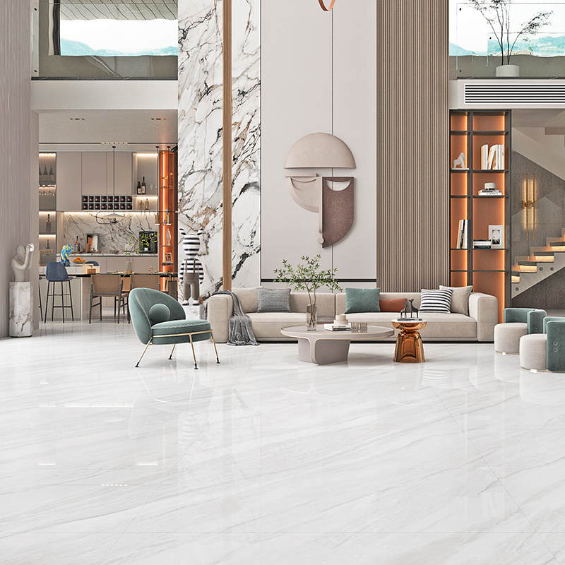 Clouds White 55° Pearl white seamless rock slab