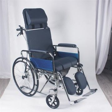 Comfortable Ergonomics High-Back Commode Wheelchair for Elderly - China Suppliers and Factory OEM Services