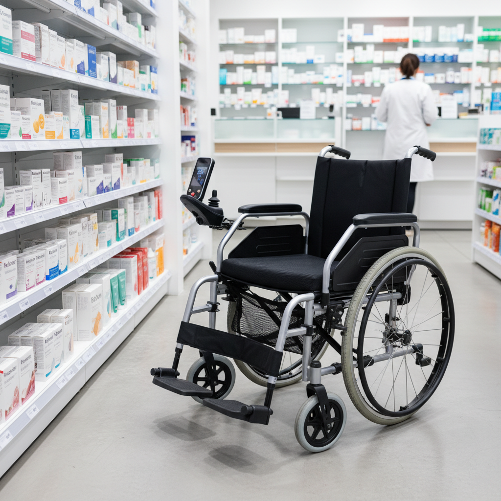 Semi Automatic Wheelchair For Pharmaceutical Retail Chains
