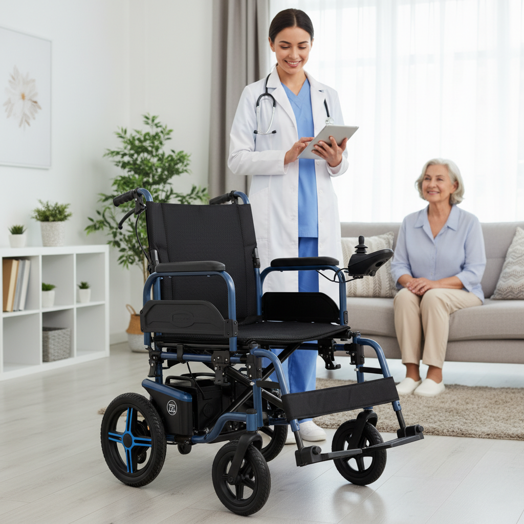 Electr Foldabl Wheelchair For Home Care Service Providers