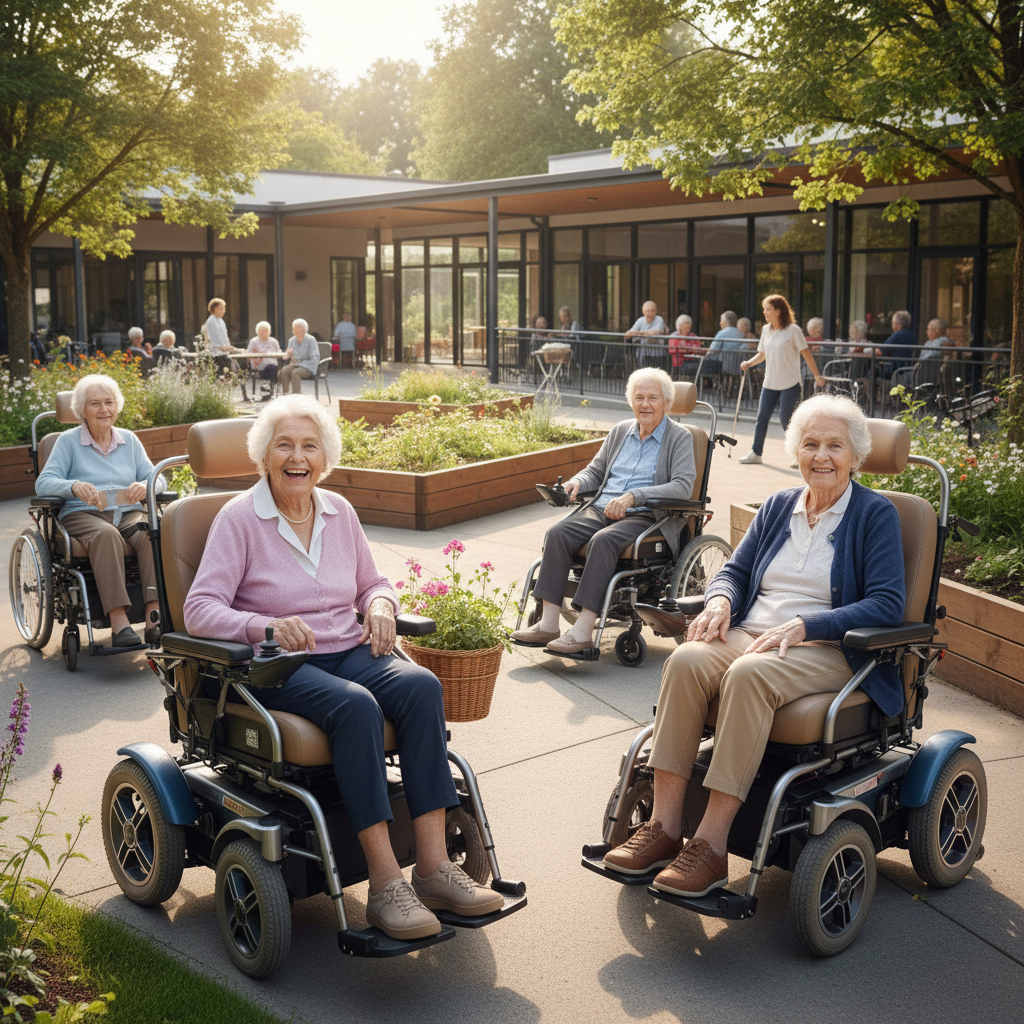 Motor Wheelchair For Elderly Community Daycare