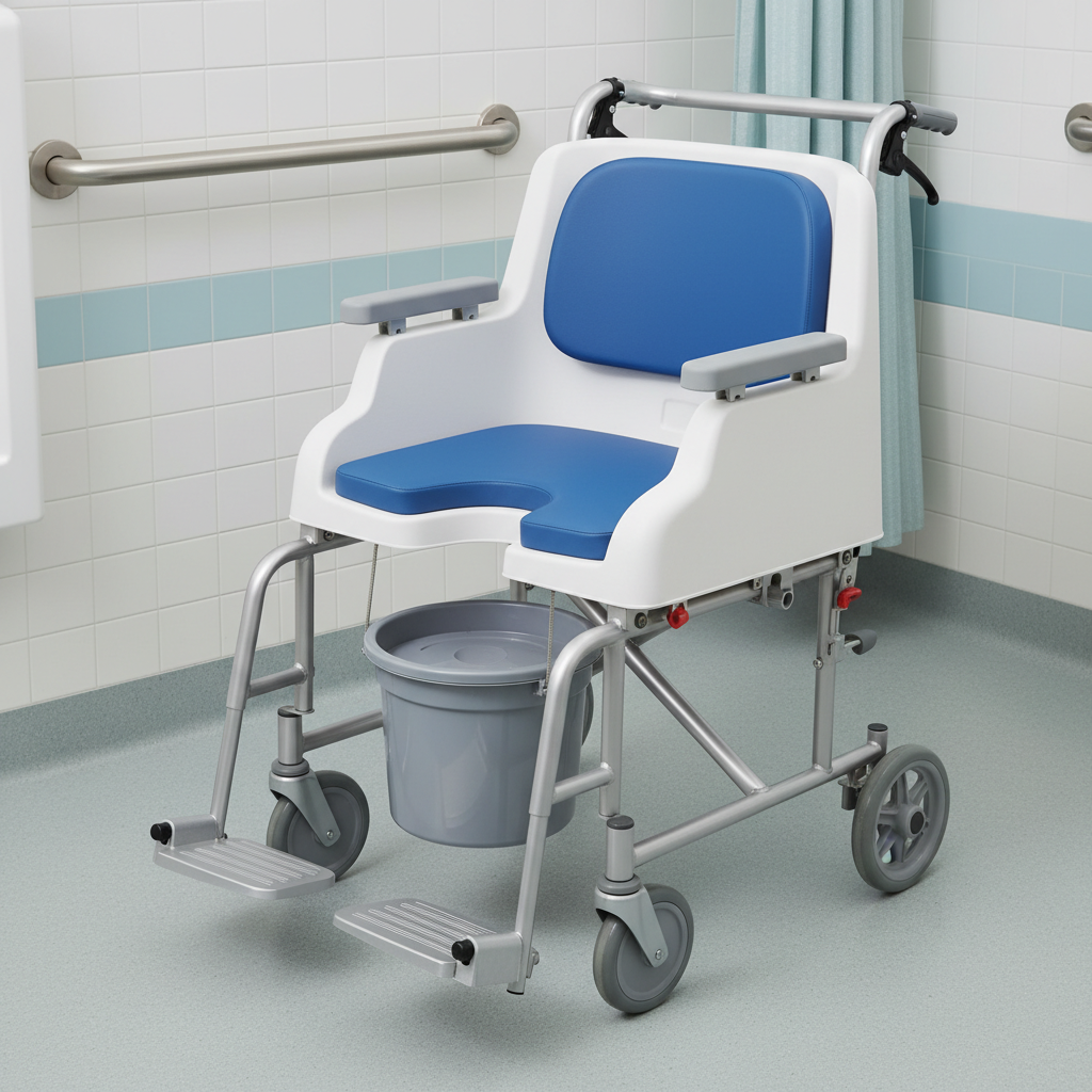Commode Wheelchair For Nursing Home Facilities