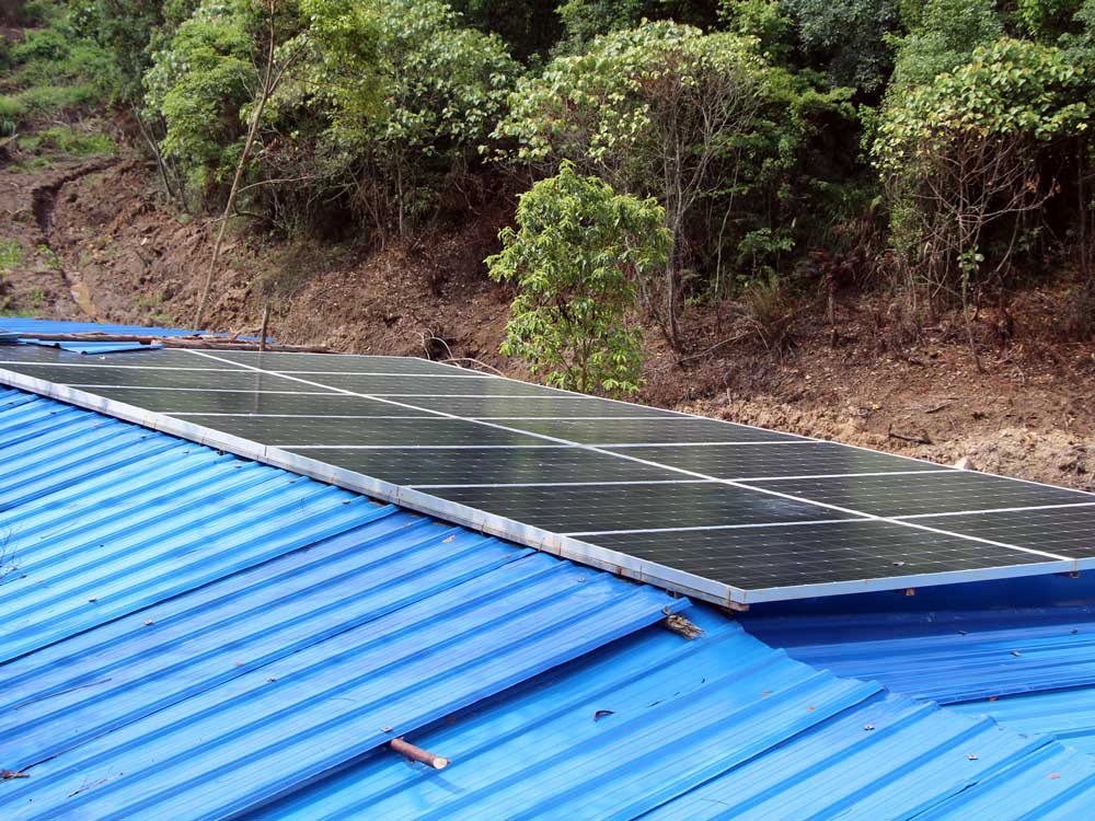 Go Solarv solar system provides electricity for the ecological orchard in Shangsi County, Guangxi Province.
