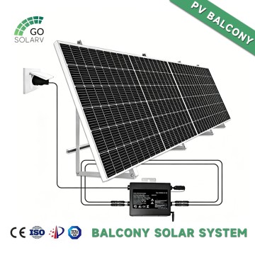 Complete Balcony Solar Panel Kit Easy Installation Grid-Tie PV System for Apartments
