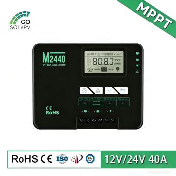 12/24V 40A MPPT solcellsladdregulator för husbil, husbil, yacht och off-grid batterisystem