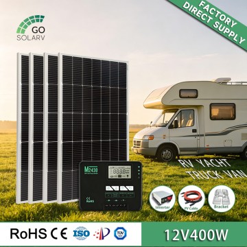 12V 400W Vehicle Solar Power System for RV and Outdoor Use