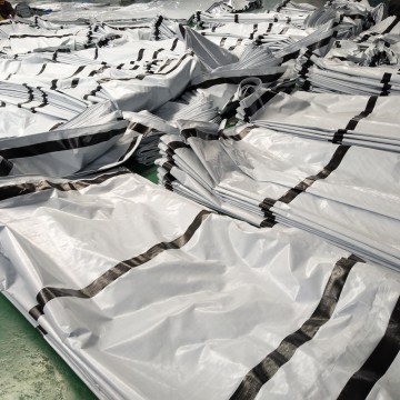 Black Stripped PE Tarpaulin Fabric Hi...