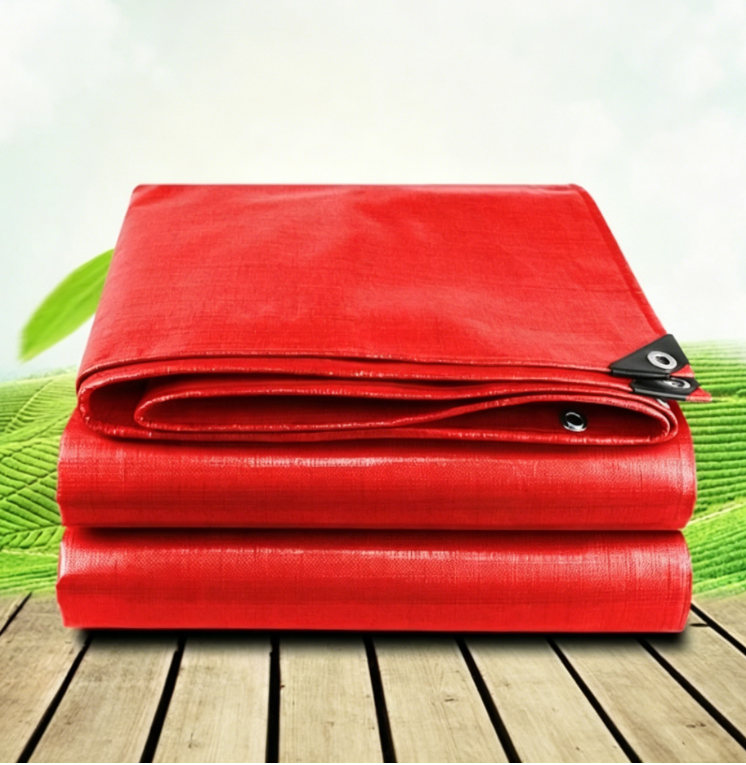 Factory Direct Supply Solid Orange PE Tarpaulin Tents, Customizable Outdoor Protective Covers