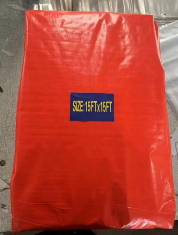 PE Coated Pvc Tarpaulin Watapruf Eco-friendly Anti-mildew fɔ Ɔda Kɔva Tɛmporari Kɔnstrɔkshɔn Yuz