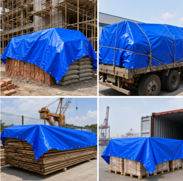 耐用型PE篷布，重型防水防紫外线防撕裂雨罩，适用于仓库户外，可定制
