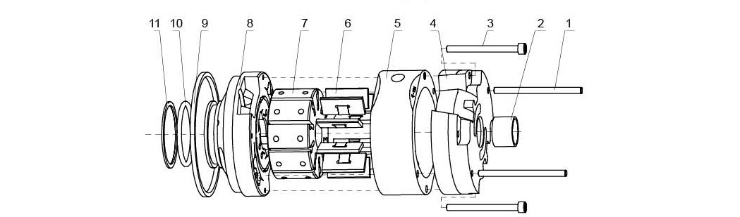 Hotsales Eaton Vickers V Series Equivalent Hydraulic Vane Pumps Cartridge detial