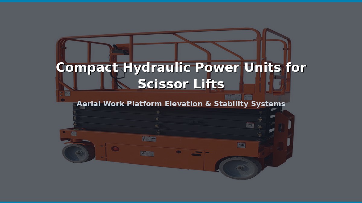 Aerial Work Platform Manufacturers Source Compact Custom Hydraulic Power Units for Scissor Lift Elevation and Stability Systems