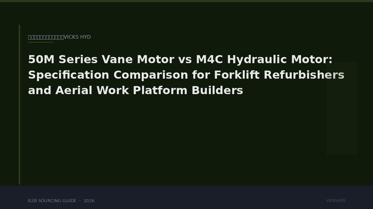 50M Series Vane Motor vs M4C Hydraulic Motor: Specification Comparison for Forklift Refurbishers and Aerial Work Platform Builders