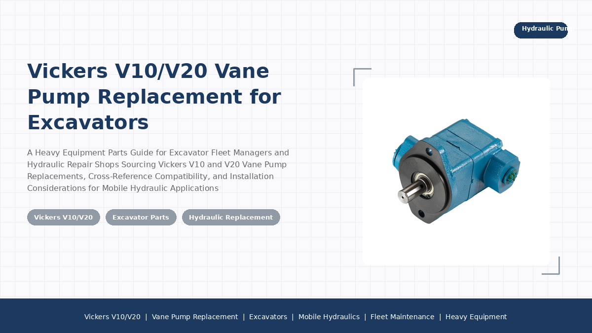 Vickers V10/V20 Vane Pump Replacement for Excavators