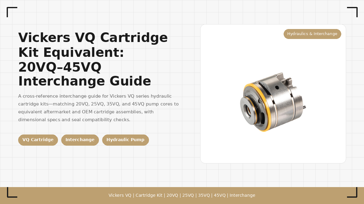 Vickers VQ Cartridge Kit Equivalent: 20VQ–45VQ Interchange Guide