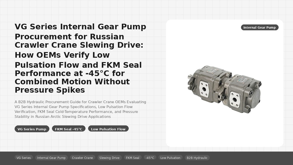 VG Series Internal Gear Pump Procurement for Russian Crawler Crane Slewing Drive: How OEMs Verify Low Pulsation Flow and FKM Seal Performance at -45°C for Combined Motion Without Pressure Spikes