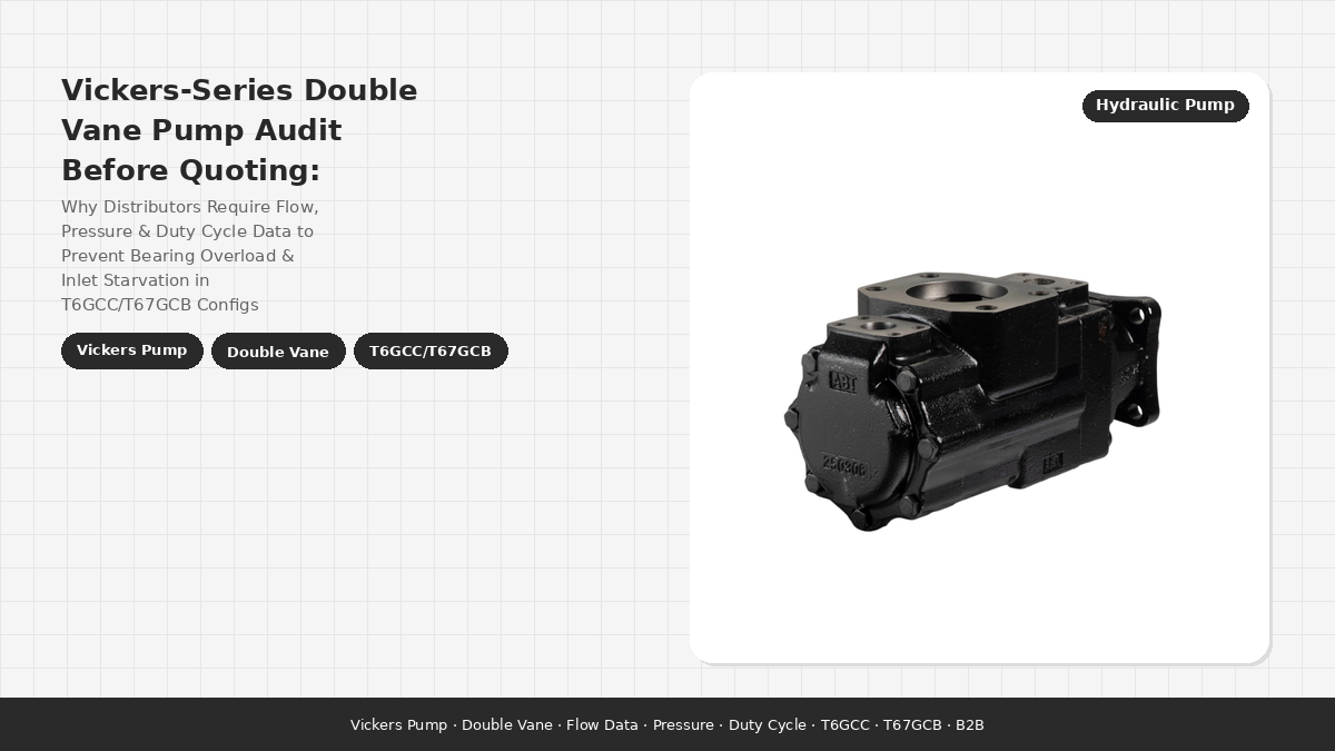 Vickers-Series Double Vane Pump Audit Before Quoting: Why Distributors Require Single Pump Flow, Pressure, and Duty Cycle Data to Prevent Bearing Overload and Inlet Starvation in T6GCC/T67GCB Configur