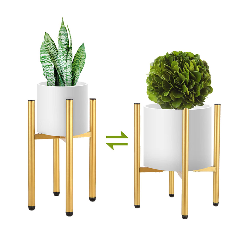 Flower Pots Manufacturers Gold Garden Indoor Big Large Wholesale Bulk Metal Cheap Planters Stand Plant Flower Pots For Plants