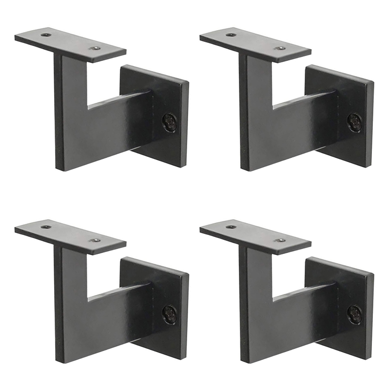 Handrail Bracket - Contemporary Steel Stair Rail Black by Bold MFG & Supply in Austin TX