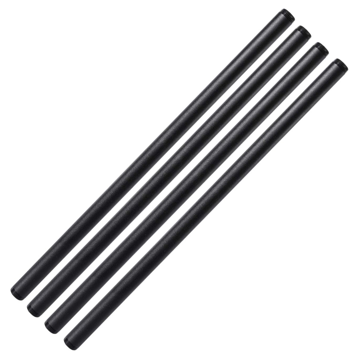 Black Painted Industrial Home Threaded Black Steel Iron Pipe Fittings Nipple Pipe For DIY Project Furniture Shelving Decoration-copy-copy-1-1