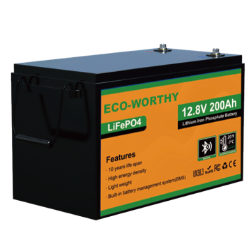 Eco-worthy 12V 200Ah LiFePO4 Battery - Smart, Safe & Long-Lasting Power Solution