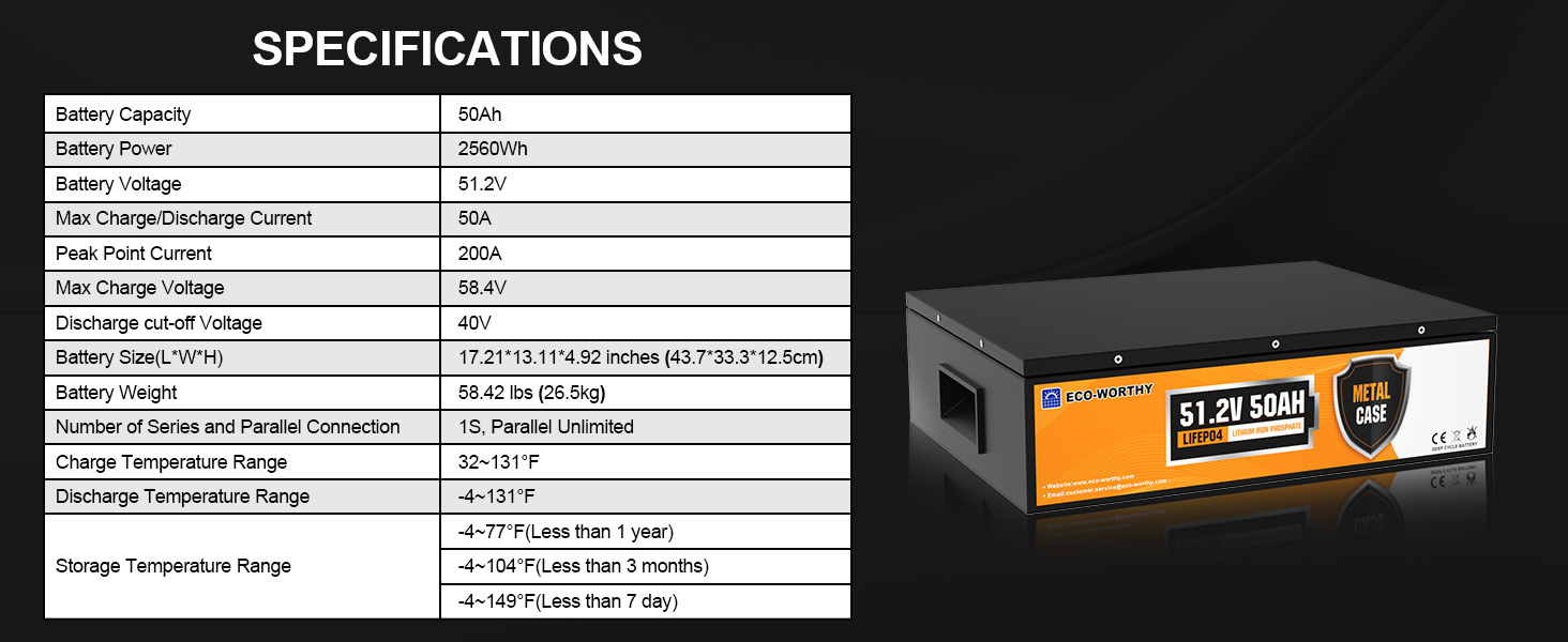 48V 50Ah Stackable LiFePO4 Battery (1)