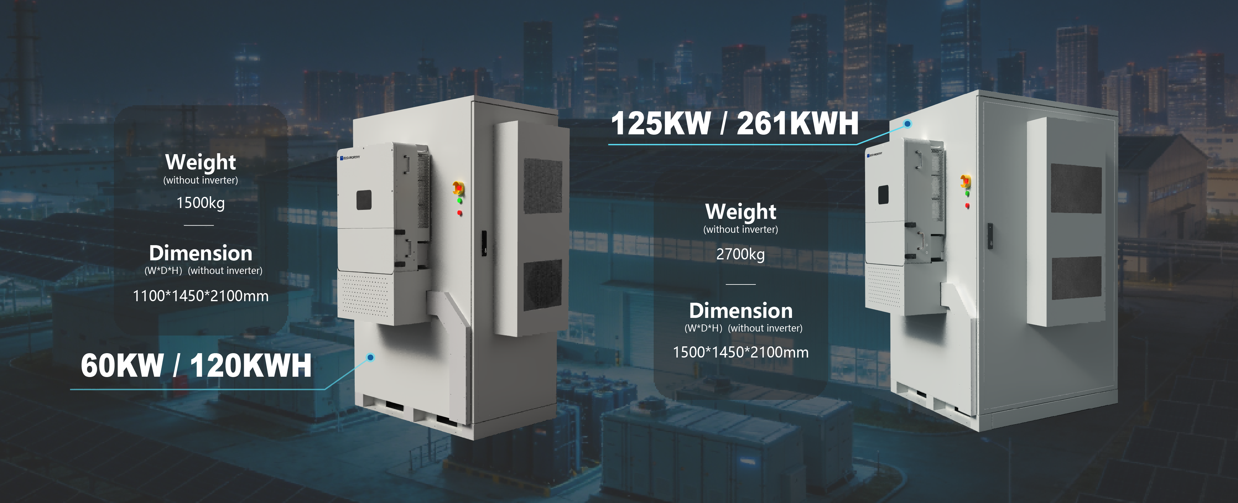 2 ECO-WORTHY 125kW261kWh Commercial & Industrial Energy Storage System