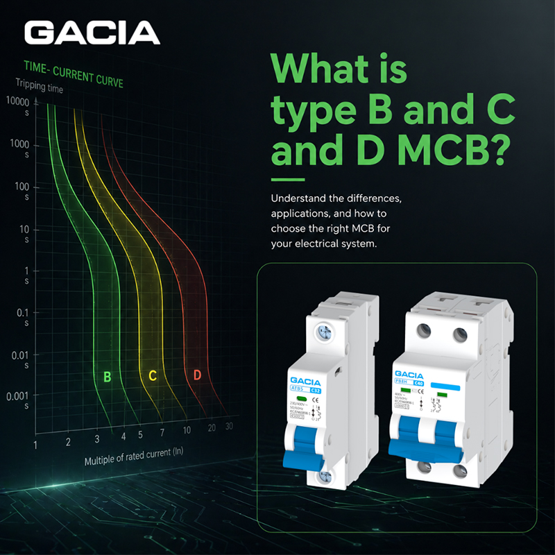 Qu'est-ce qu'un disjoncteur miniature de type B, de type C et de type D ?