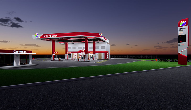 Daqiao Petrochemical - Zhengkai Avenue Station Redefining Gas Station Design through Innovation and Integration (2)