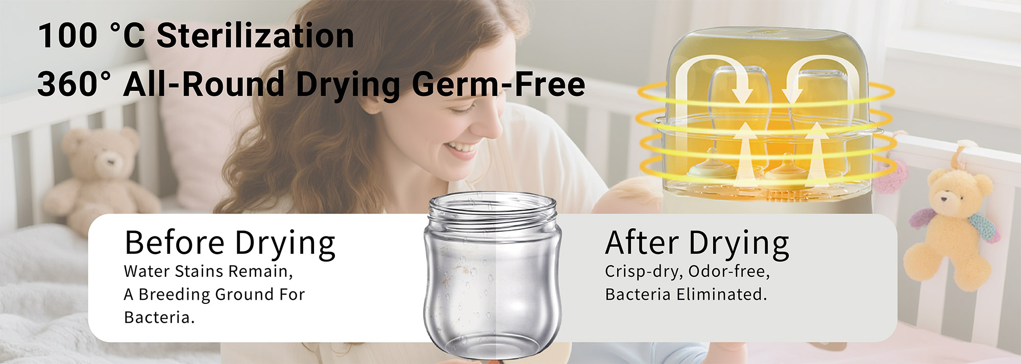 Best Bottle Sterilizer Warmer – 5-in-1, Warms Breast Milk + Sterilizes Feeding Bottles