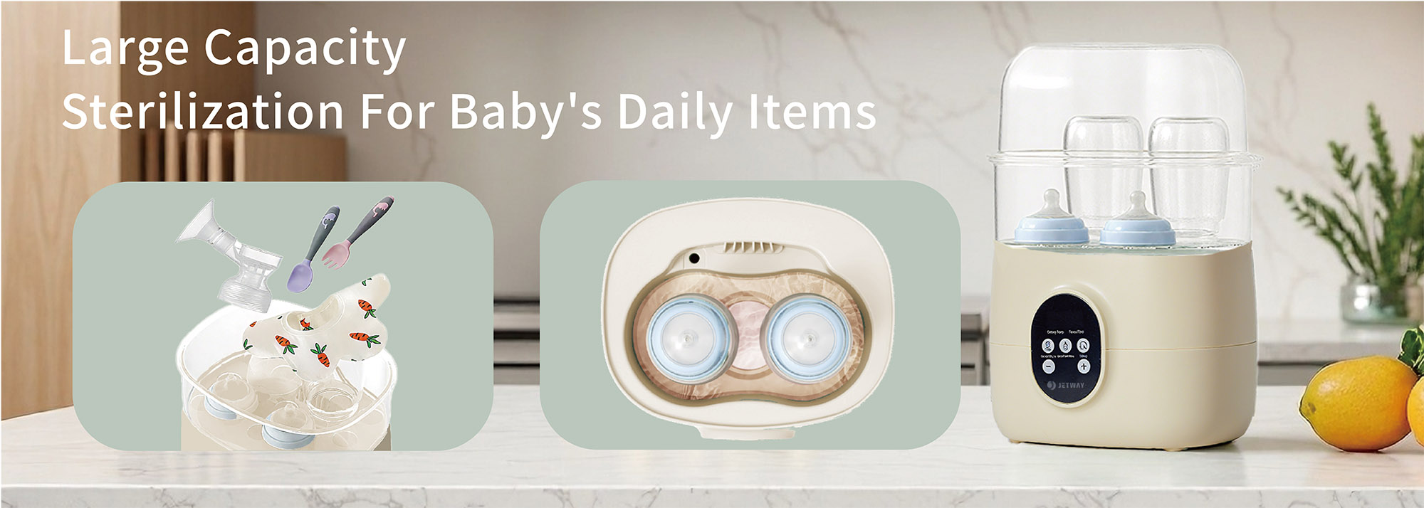 Bottle Warmer & Steriliser – Auto-Function, Warms Breast Milk + Sterilizes Baby Bottles